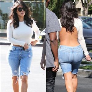 BOYFRIEND FIT Abercrombie & Fitch Jean Shorts